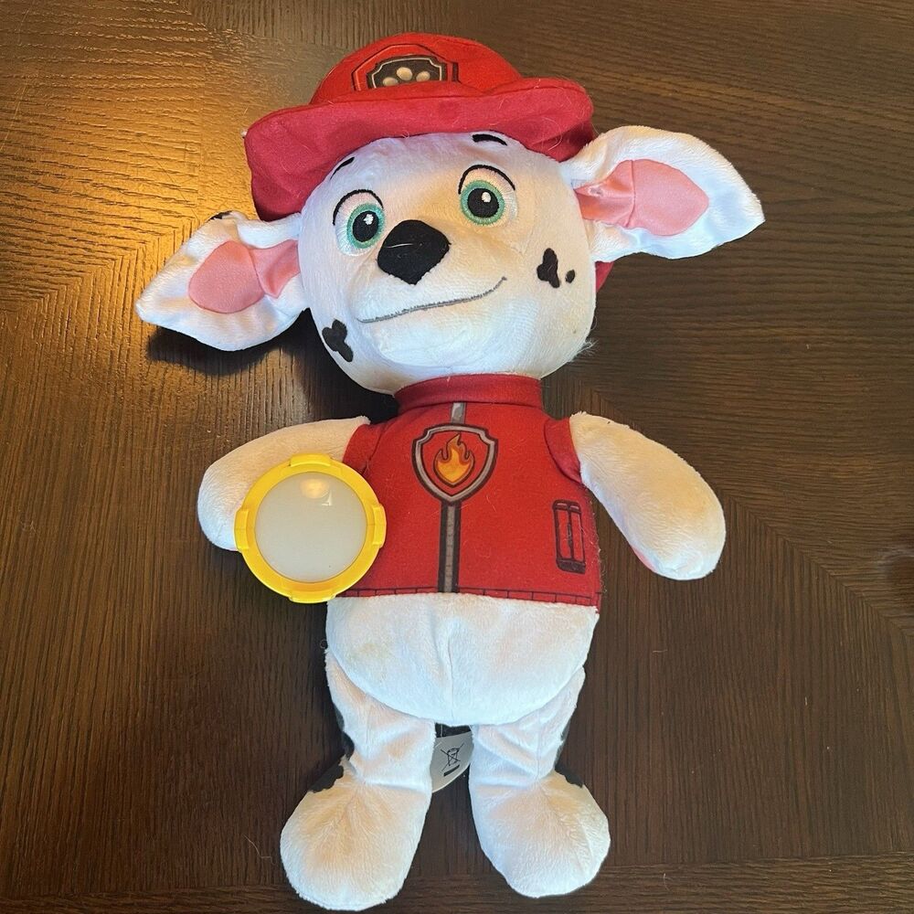 PAW Patrol Snuggle Up Marshall 15” Plush Flashlight Lights Sounds Spin Master